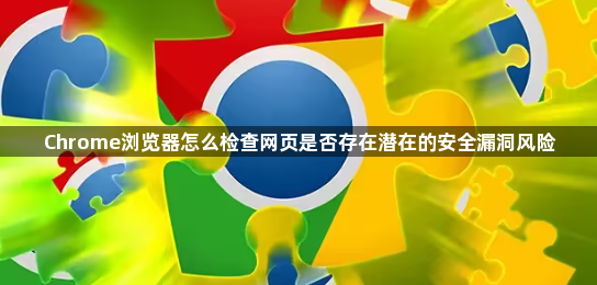 Chrome浏览器怎么检查网页是否存在潜在的安全漏洞风险1