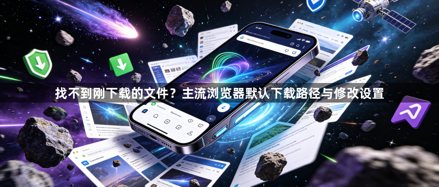 找不到刚下载的文件?主流浏览器默认下载路径与修改设置1