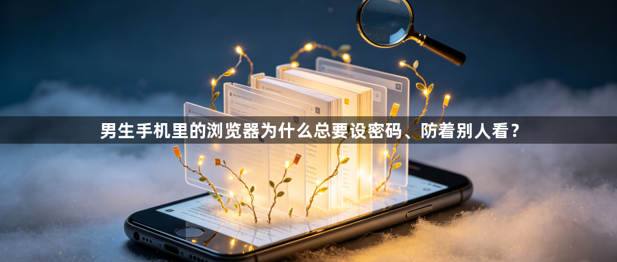 男生手机里的浏览器为什么总要设密码、防着别人看?1