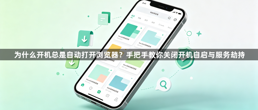 为什么开机总是自动打开浏览器?手把手教你关闭开机自启与服务劫持1