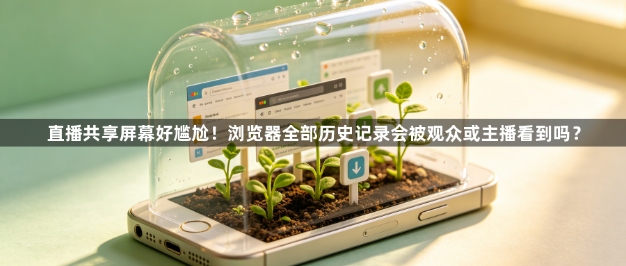直播共享屏幕好尴尬！浏览器全部历史记录会被观众或主播看到吗？1