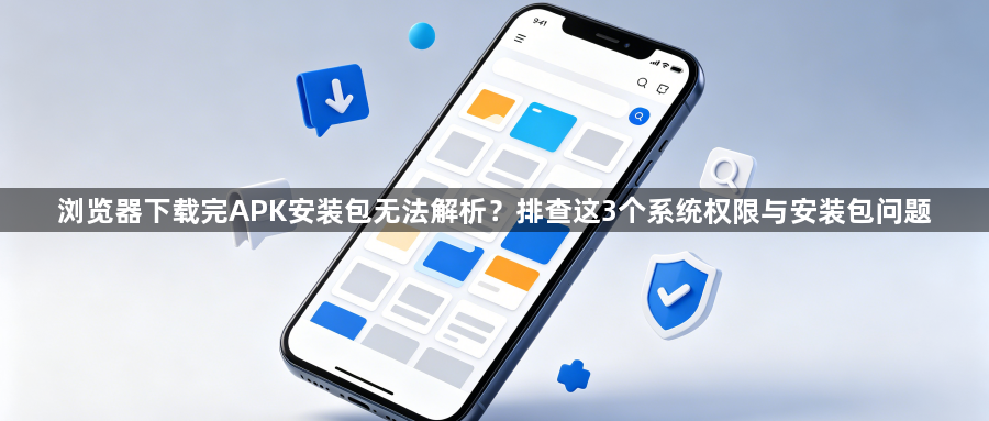 浏览器下载完APK安装包无法解析？排查这3个系统权限与安装包问题1