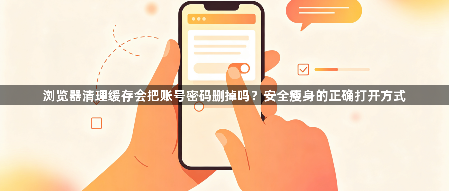 浏览器清理缓存会把账号密码删掉吗？安全瘦身的正确打开方式1