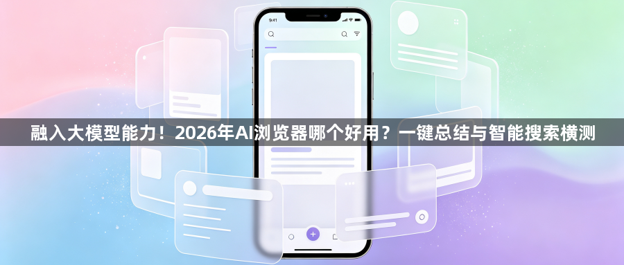 融入大模型能力！2026年AI浏览器哪个好用？一键总结与智能搜索横测1