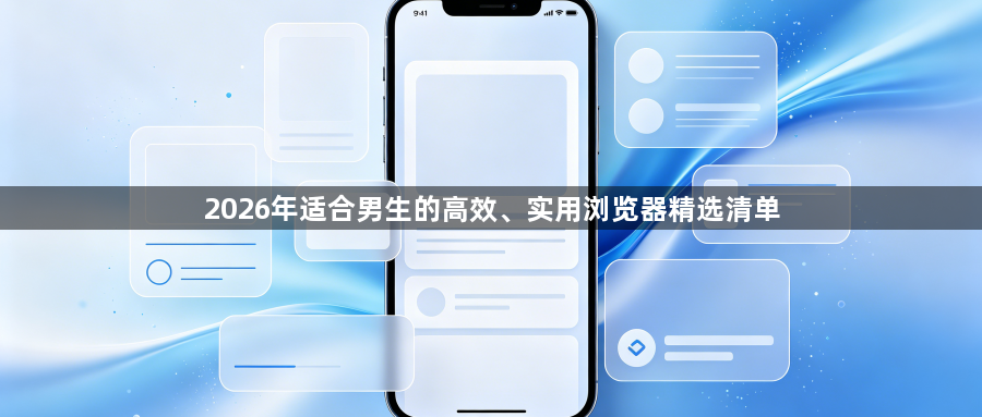 2026年适合男生的高效、实用浏览器精选清单1