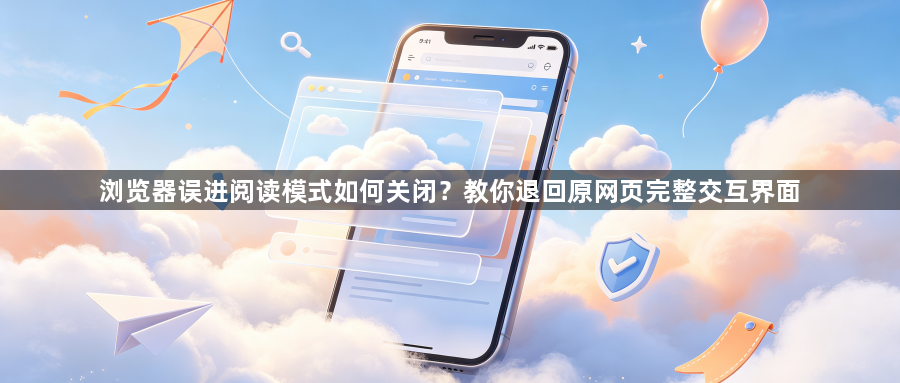 浏览器误进阅读模式如何关闭?教你退回原网页完整交互界面1