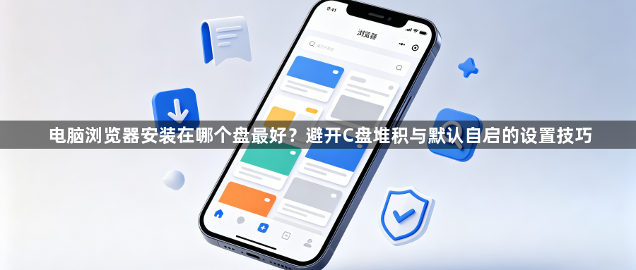电脑浏览器安装在哪个盘最好?避开C盘堆积与默认自启的设置技巧1