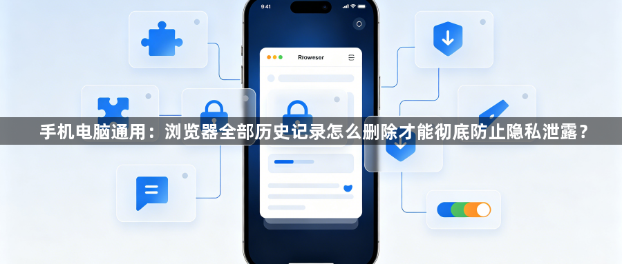 手机电脑通用:浏览器全部历史记录怎么删除才能彻底防止隐私泄露?1